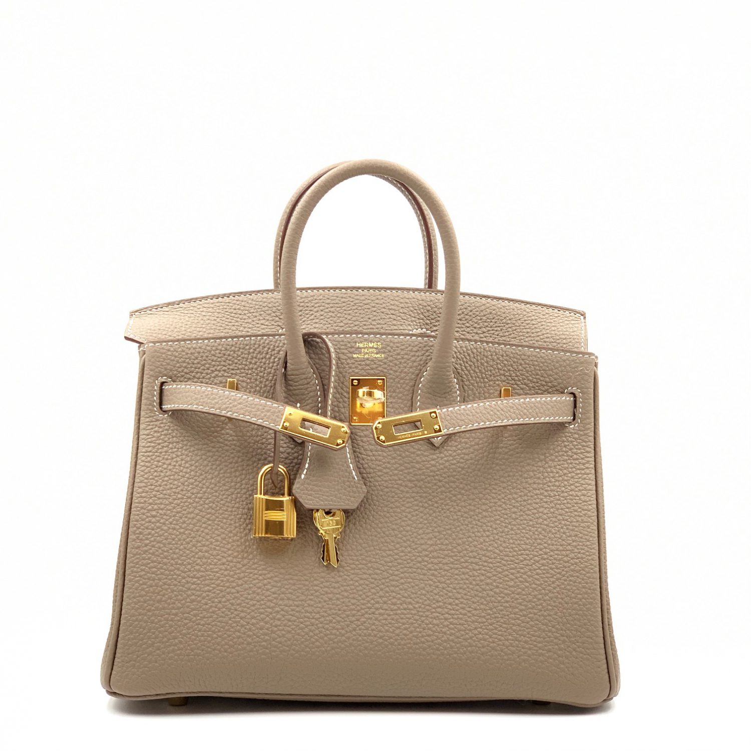 Hermes Birkin 25 Etoupe Togo Gold Hardware Vendome Monte Carlo