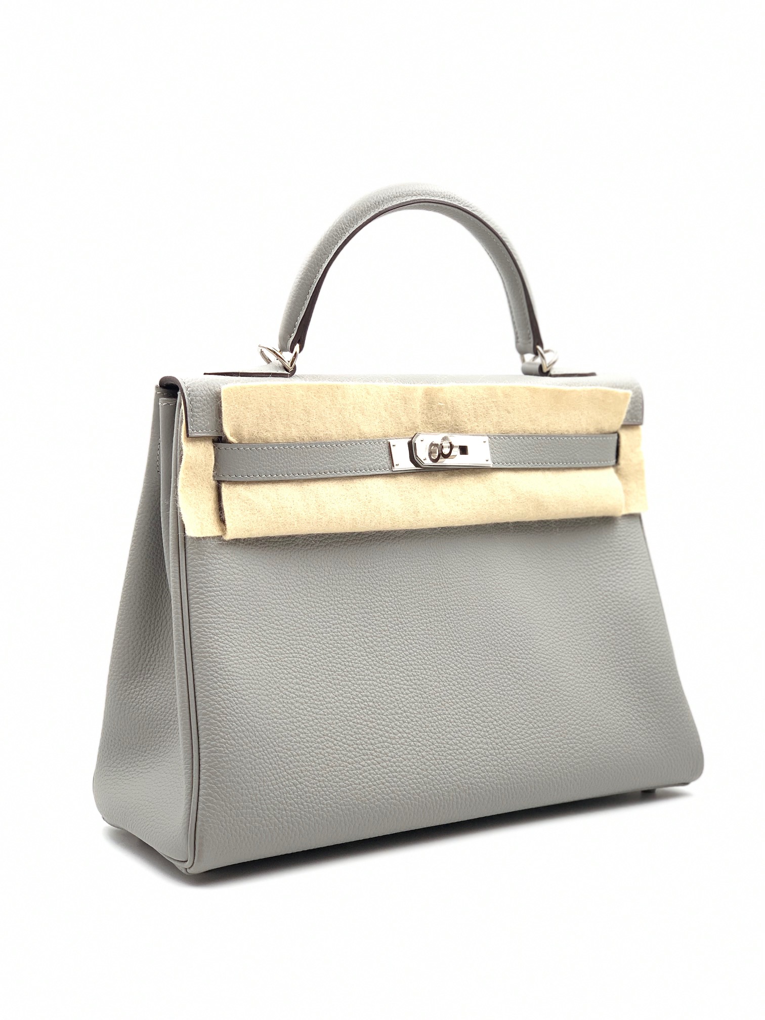 Hermes Kelly Retourne 32 Bleu France Togo Palladium Hardware