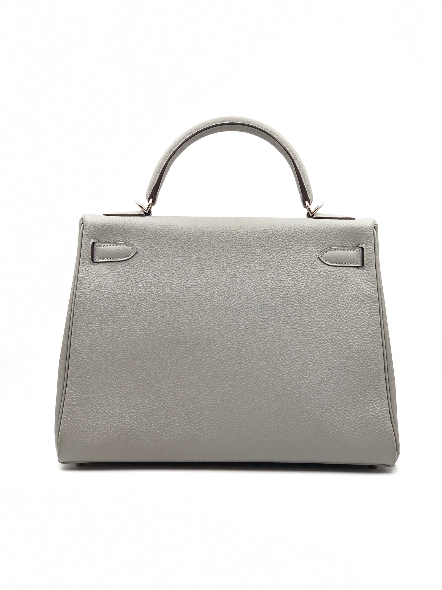 Hermes Kelly 32 Retourné Gris Mouette Togo Palladium Hardware #X - Vendome  Monte Carlo