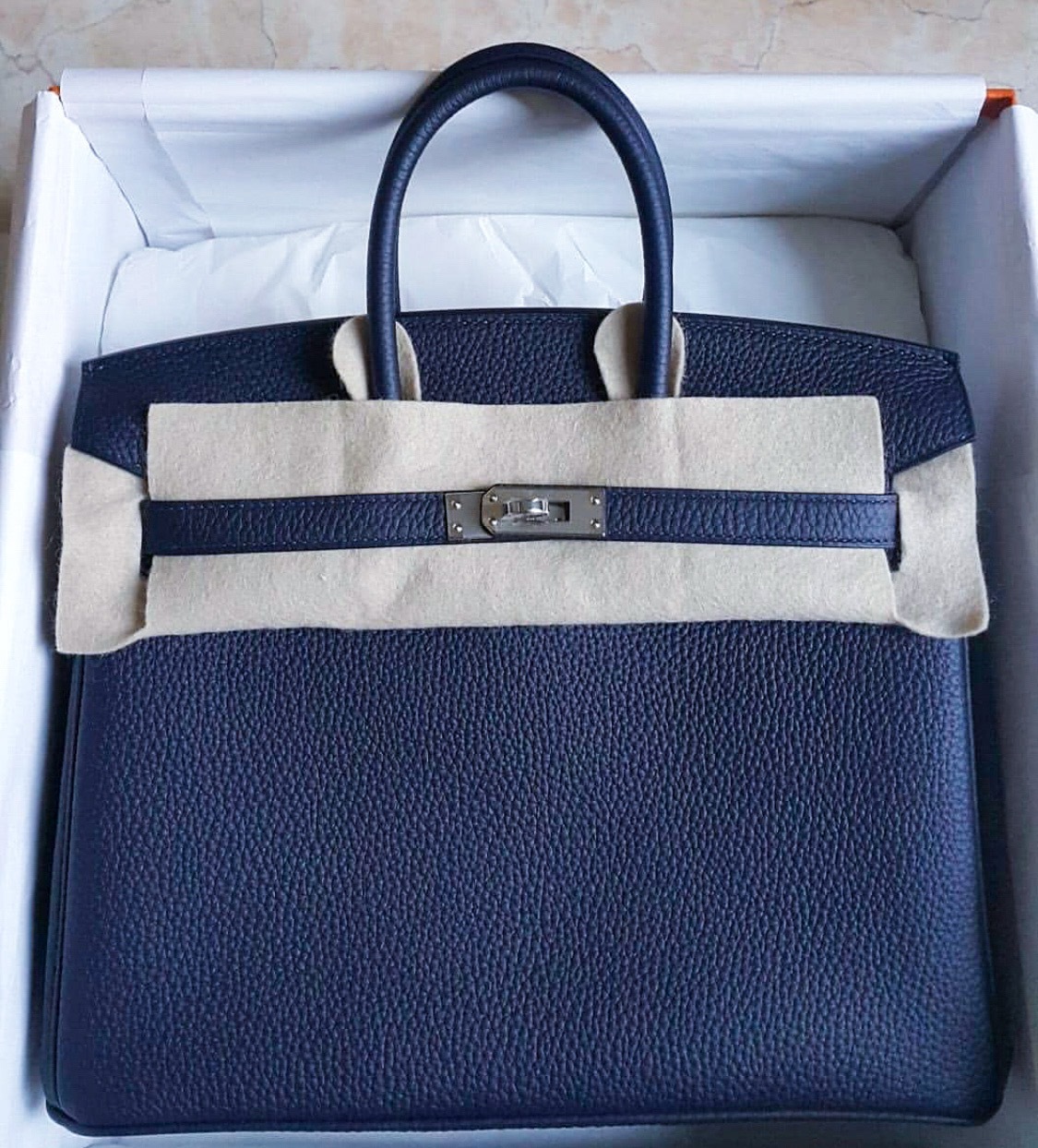 Hermes Birkin 30 Bleu Nuit Togo Palladium Hardware - Vendome Monte Carlo