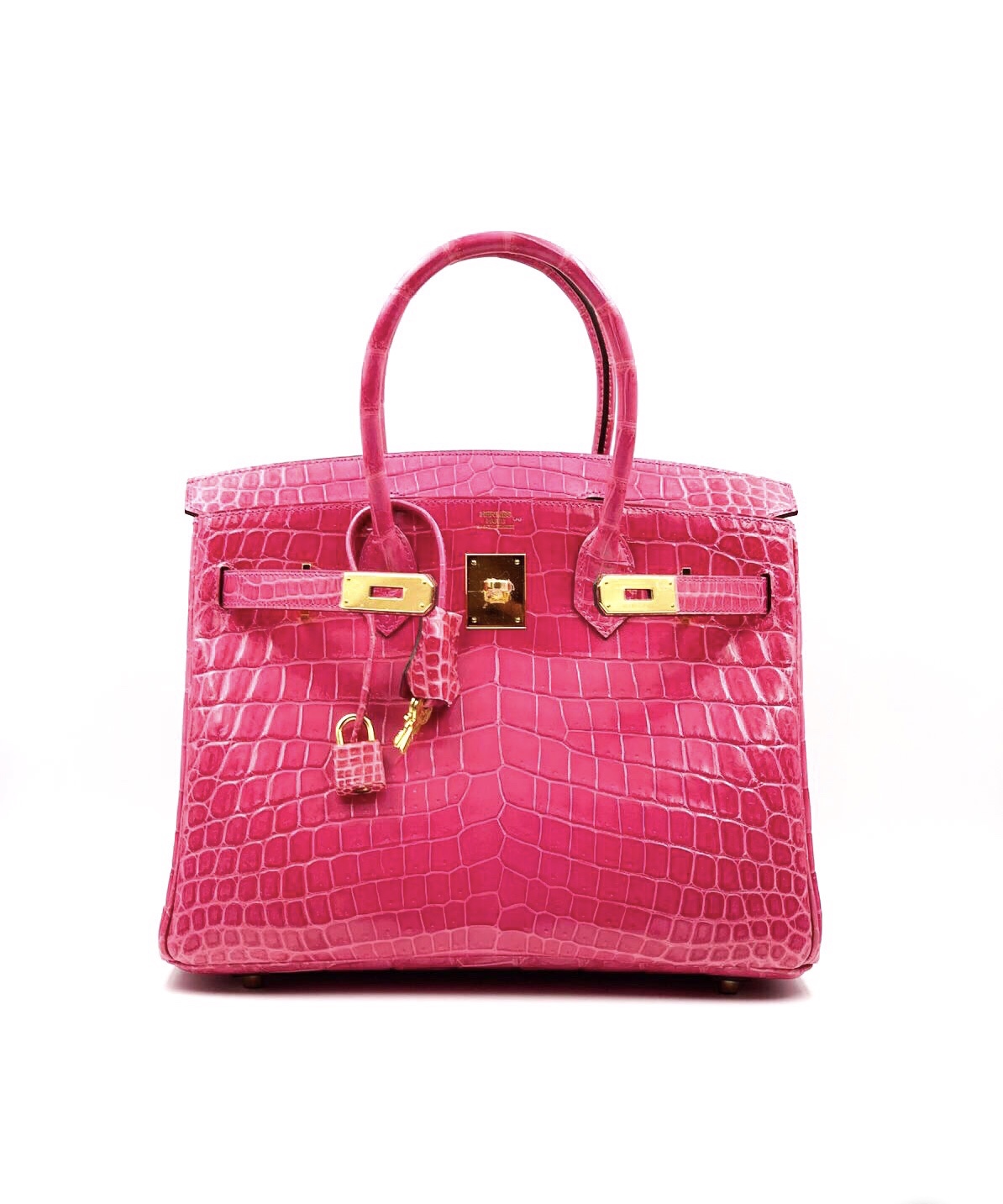 Hermes Birkin 30 Rose Tyrien Shiny 