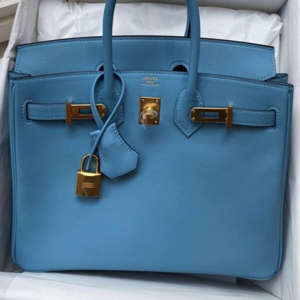 Hermes Birkin 25 Bleu du Nord Swift Gold Hardware #D - Vendome Monte Carlo