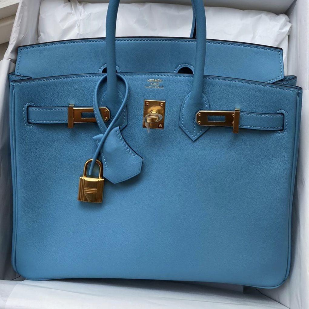 Hermes Birkin 25 Bleu du Nord Swift 