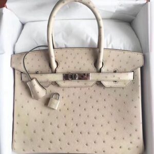 Hermes Birkin 30 Graphite Autruche Ostrich Rose Gold Hardware - Vendome  Monte Carlo