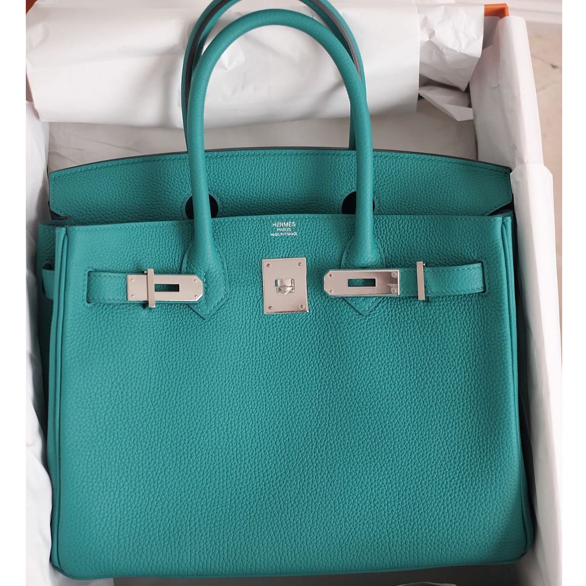 Hermes Birkin 30 Vert Amande Togo Palladium Hardware #D - Vendome Monte  Carlo