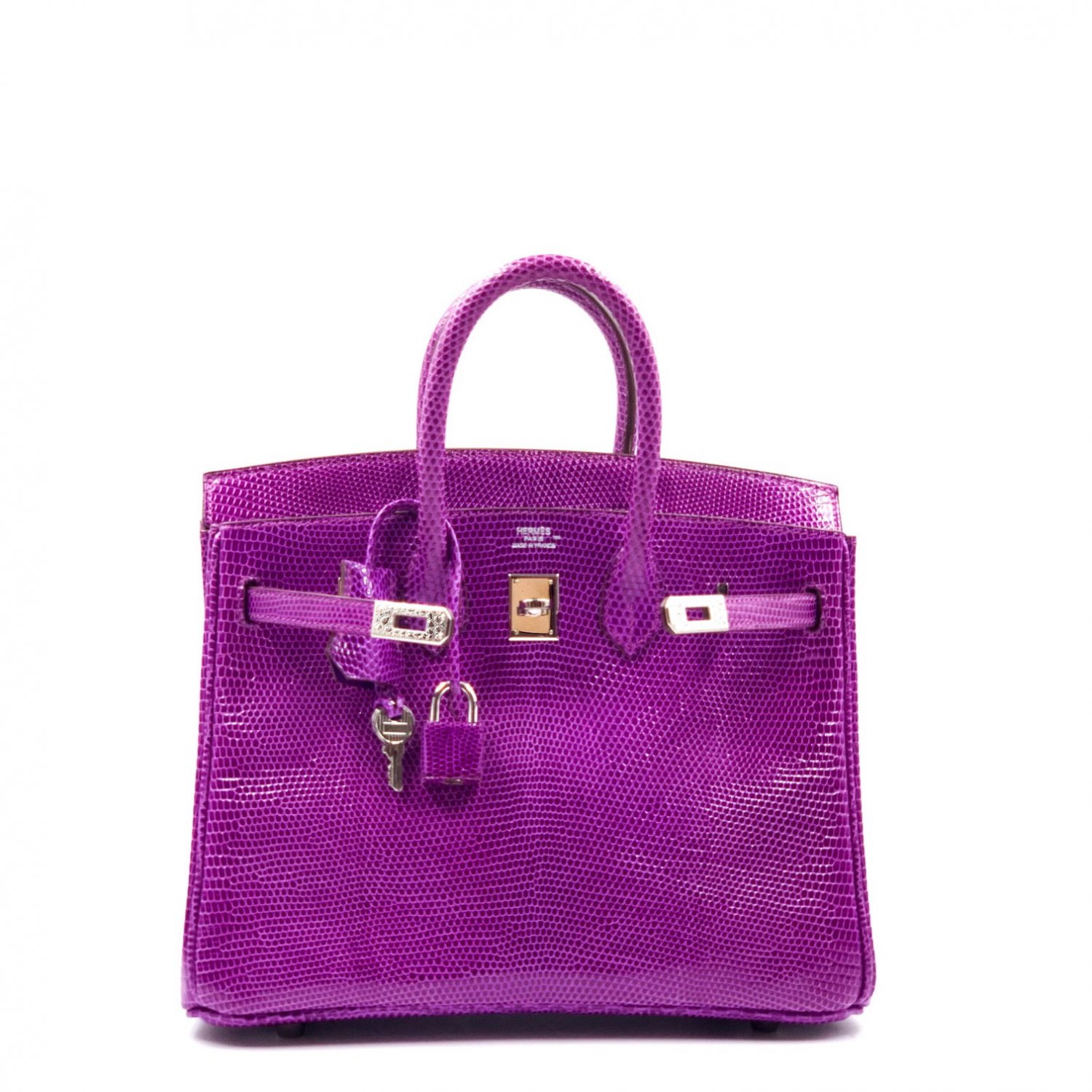 purple hermes bag