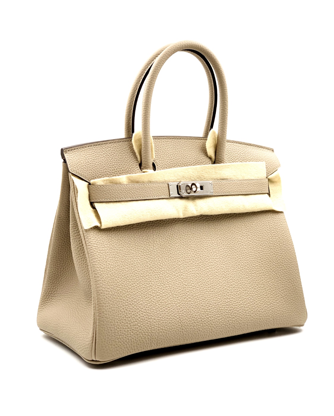 Hermes Birkin 30 Etoupe Epsom Palladium Hardware #R - Vendome Monte Carlo