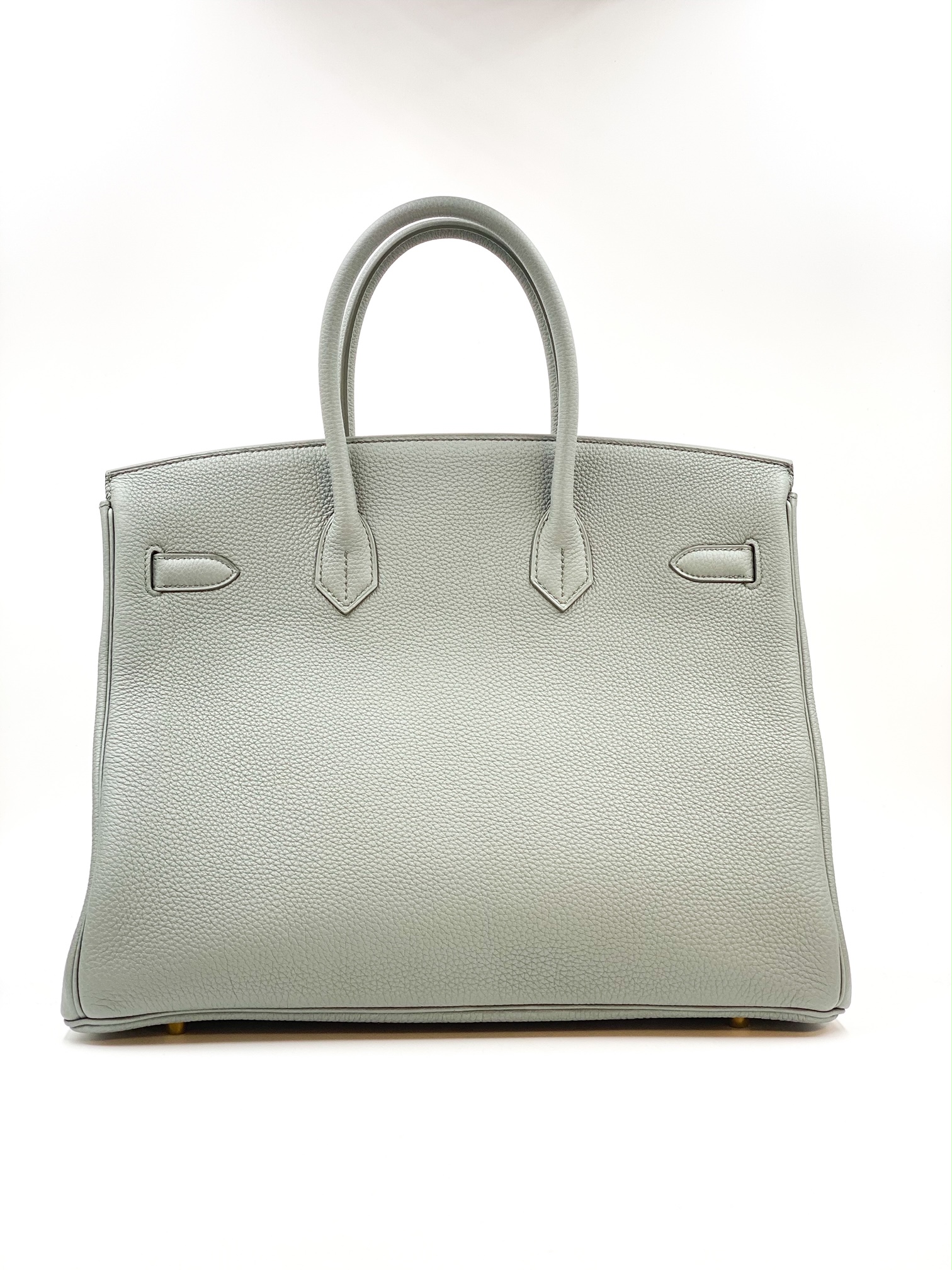 Hermes Birkin 35 Bag Vert Amande Togo Leather with Gold Hardware –  Mightychic