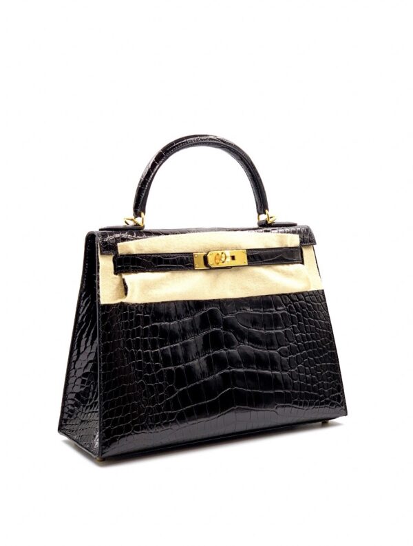 Hermès Kelly 32 Retourne In Black Togo Leather With Palladium