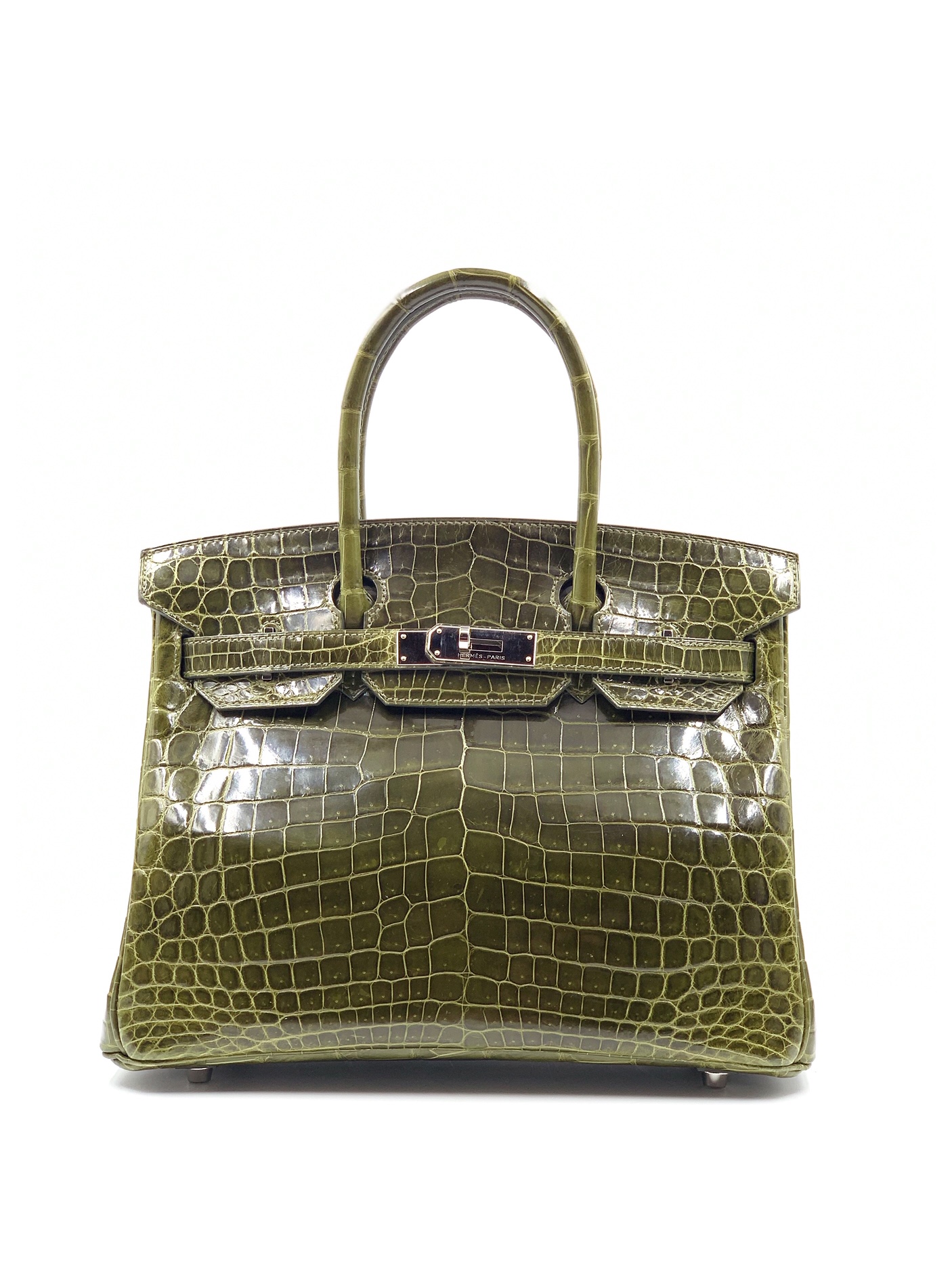 Hermes Birkin 30 Vert Fonce Togo Palladium Hardware #X - Vendome Monte Carlo