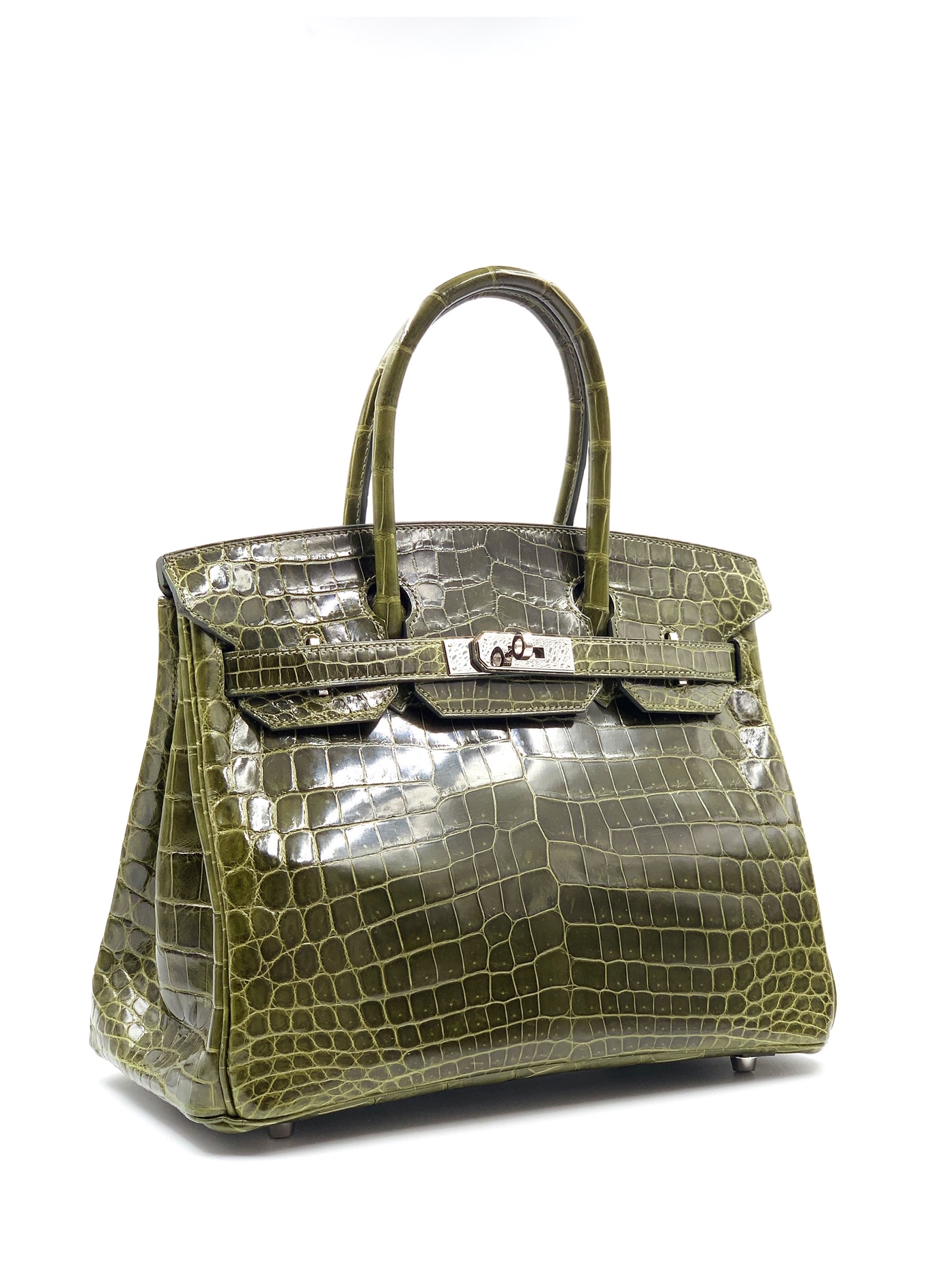 Hermes Birkin 30 Vert Fonce Togo Palladium Hardware #X - Vendome Monte Carlo