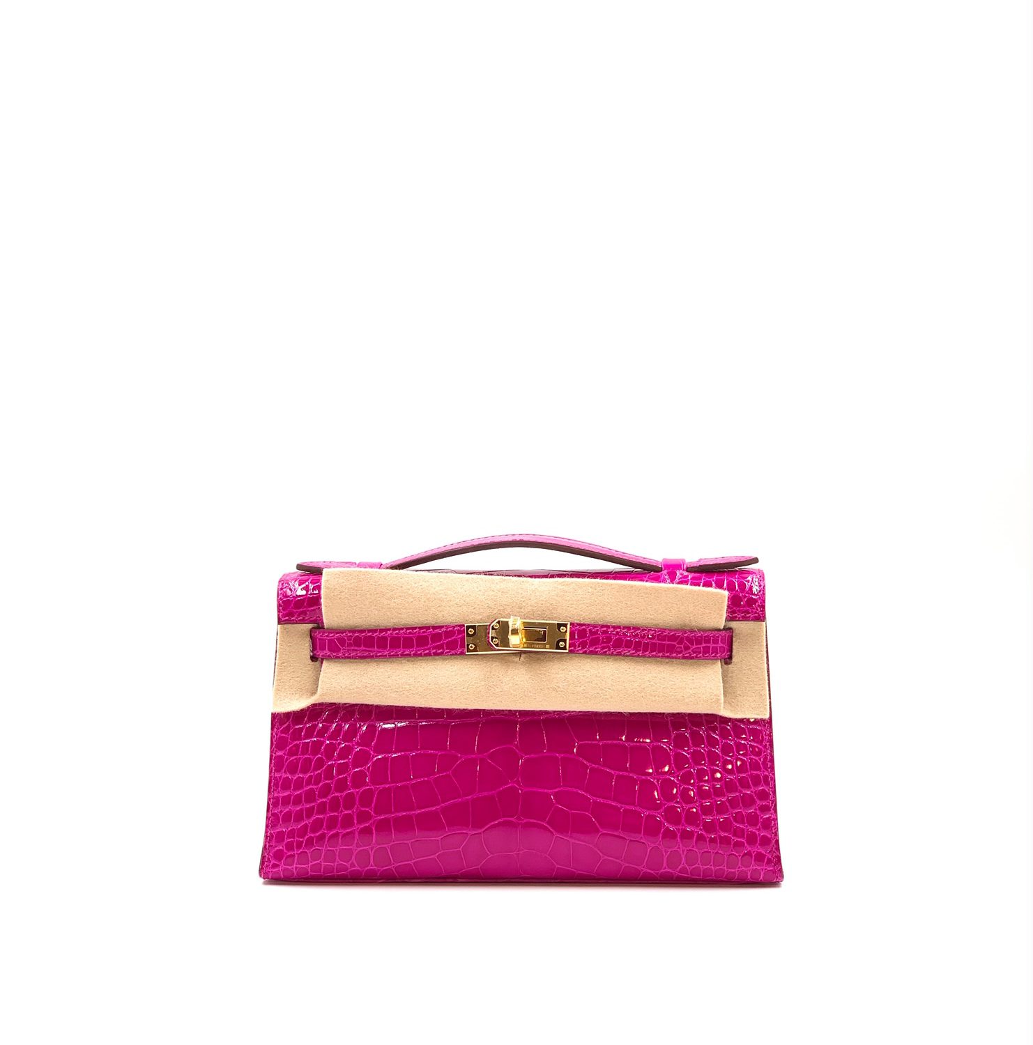 Hermes Kelly Pochette Black Swift Gold Hardware - Vendome Monte Carlo