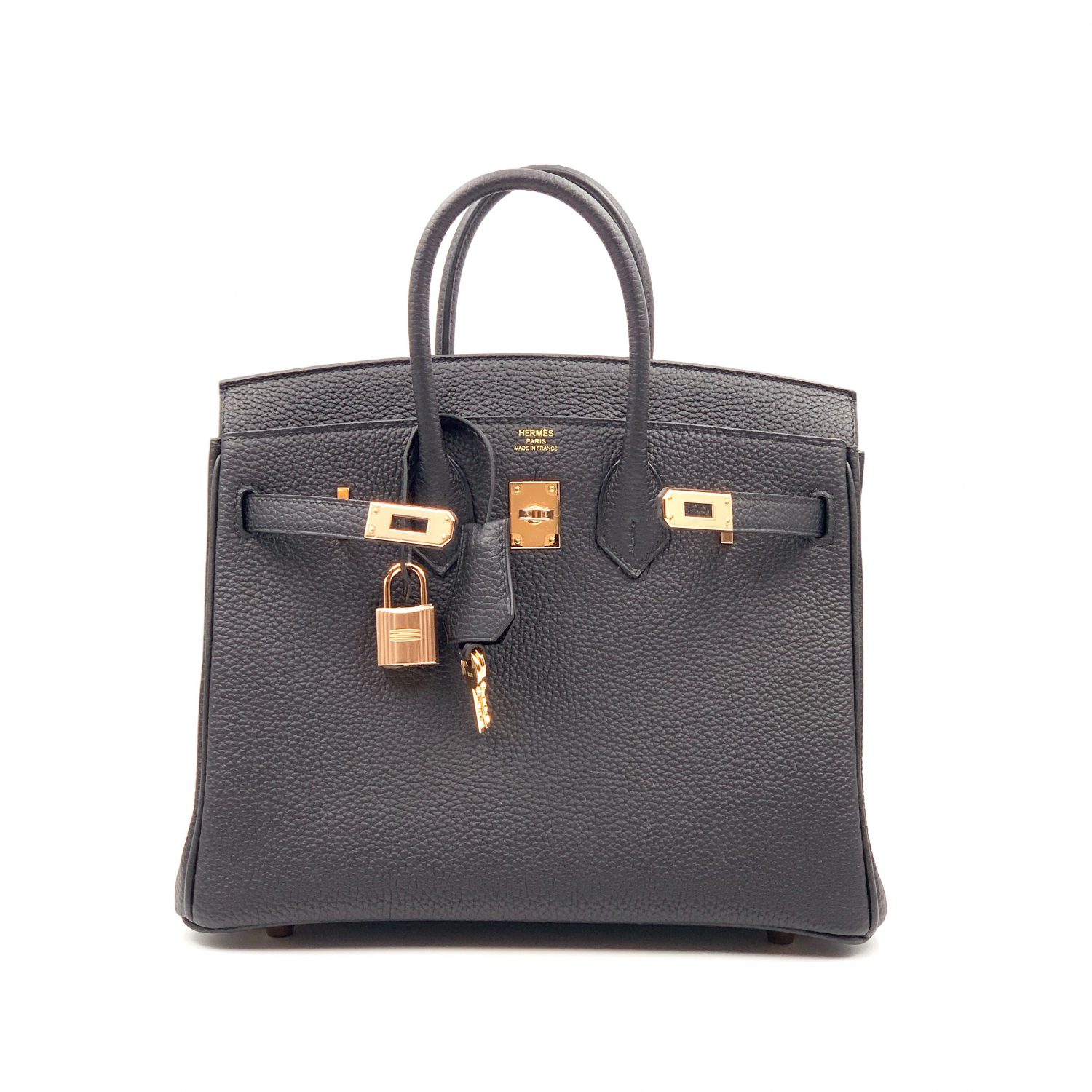 Hermes Birkin 25 Black Togo Palladium Hardware - Vendome Monte Carlo