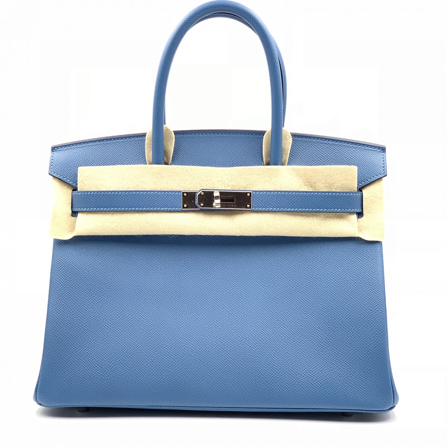 Hermès Bleu Zanzibar Epsom Leather Palladium Hardware Birkin 30 Bag Hermes