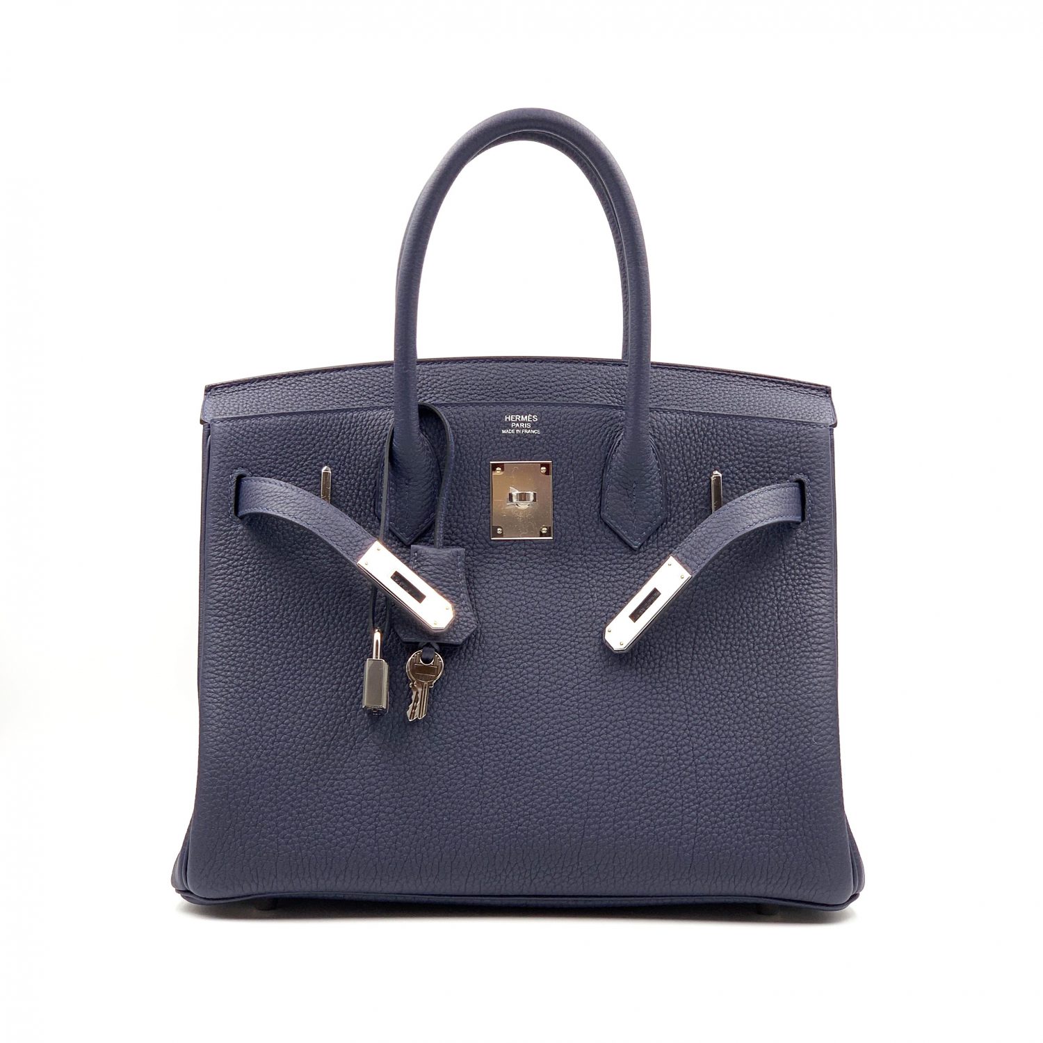 Sac Birkin 30 Hermes bleu nuit - VALOIS VINTAGE PARIS