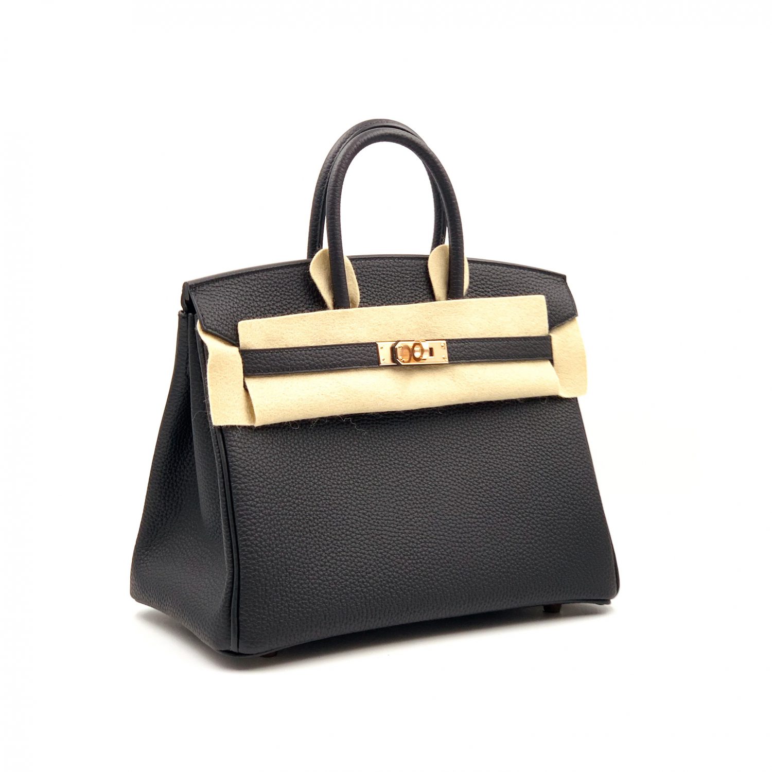 Hermes Birkin Bag 25cm Black Togo Gold Hardware