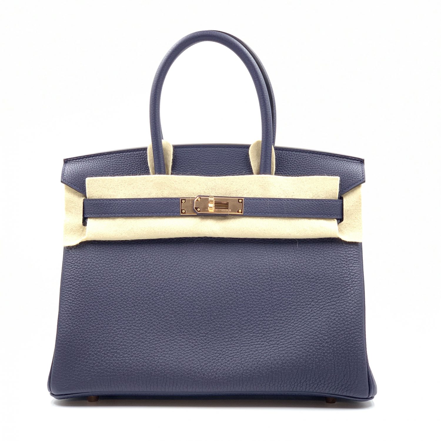 Hermes Birkin 30 Bleu Nuit Togo Rose Gold Hardware #D - Vendome