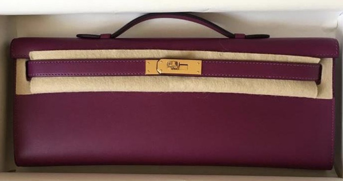 Kelly Pochette KP22 Swift Leather Anemone GHW – BeRiche