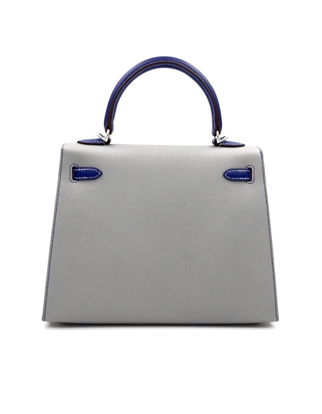 Hermès Kelly Depeche 34 HSS Clemence Gris Mouette / Blue Nuit