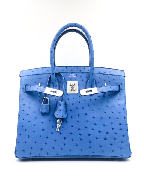 hermes birkin ostrich blue