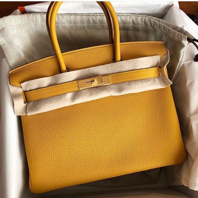 Hermes Birkin 30 Jaune Ambre Togo Gold Hardware #D - Vendome Monte Carlo