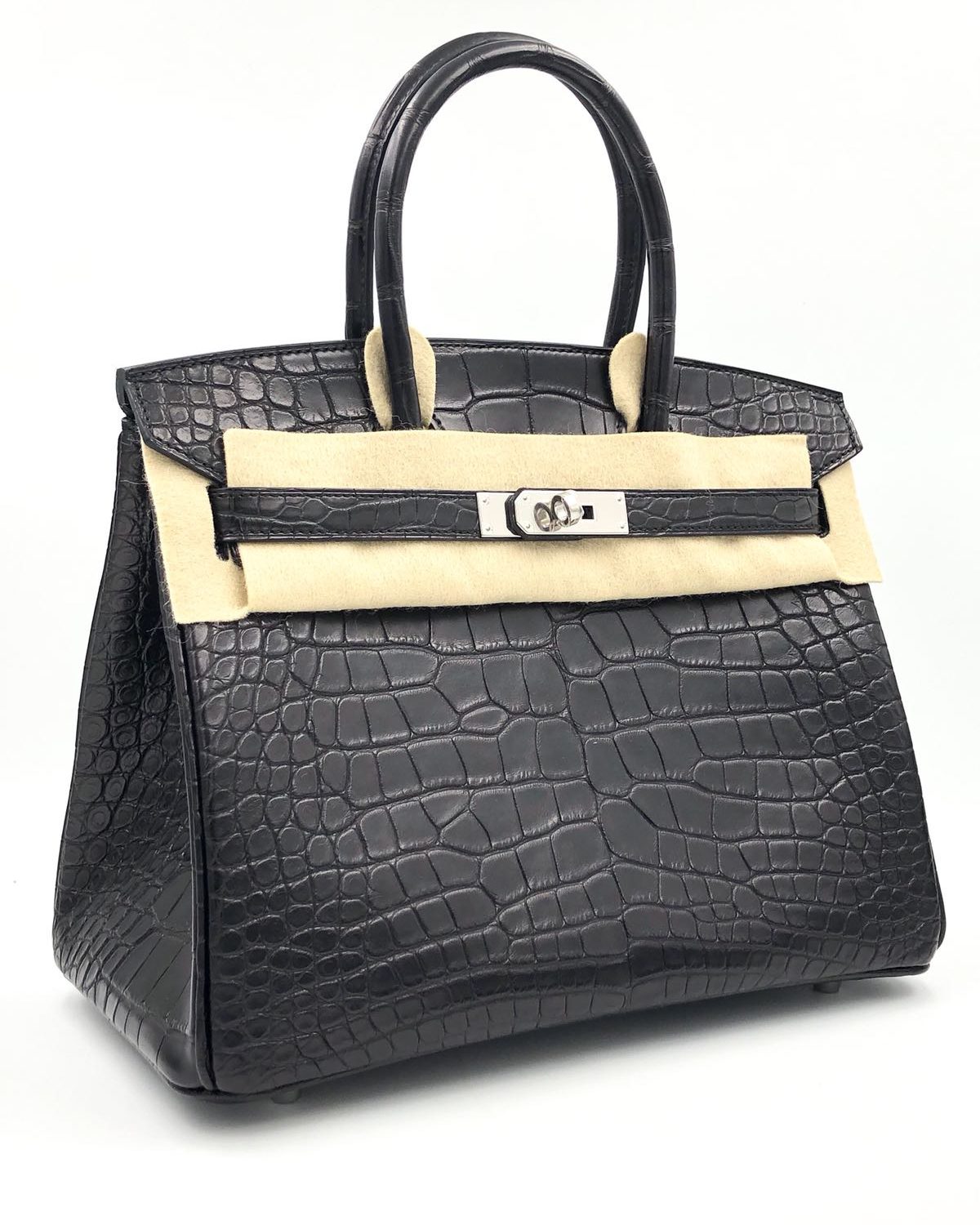 Hermes Birkin 25 Etoupe Swift Palladium Hardware #C - Vendome