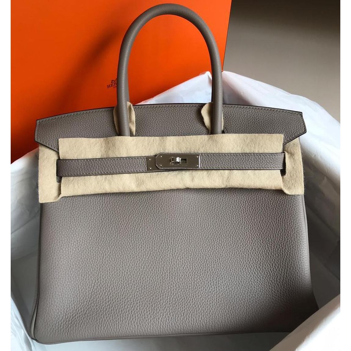 Hermes Birkin 35 Gris Asphalte Togo Gold Hardware #C - Vendome Monte Carlo