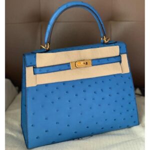 Hermes Kelly 20 Mini Sellier Bleu Glacier Epsom Gold Hardware #X - Vendome  Monte Carlo