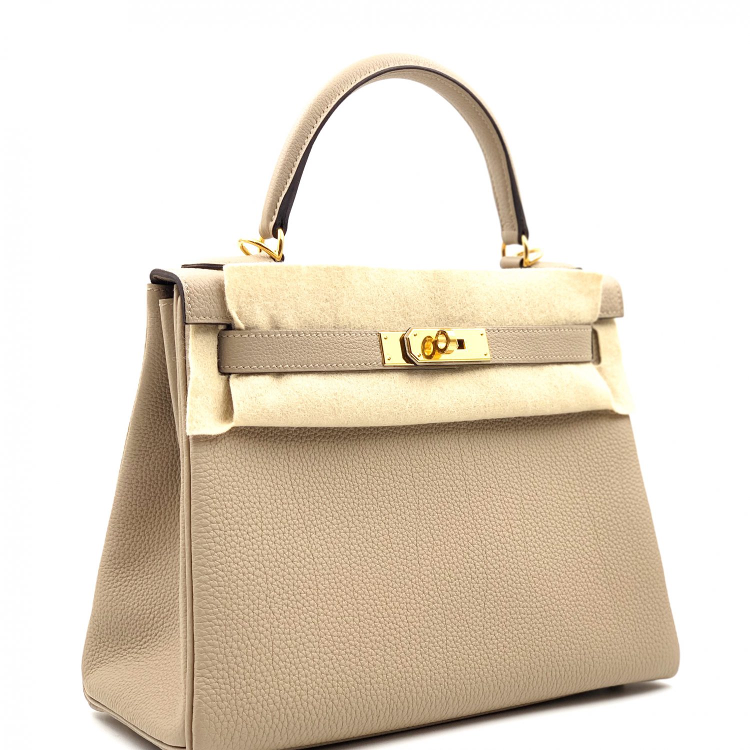 HERMES Kelly 28 Gris Tourterelle Togo PHW - Timeless Luxuries