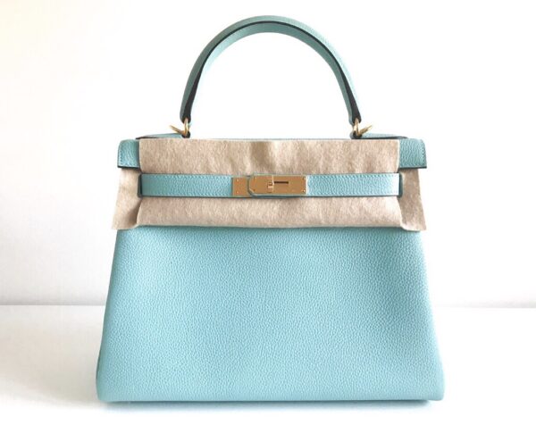 Hermes Birkin Blue Atoll Togo with Gold