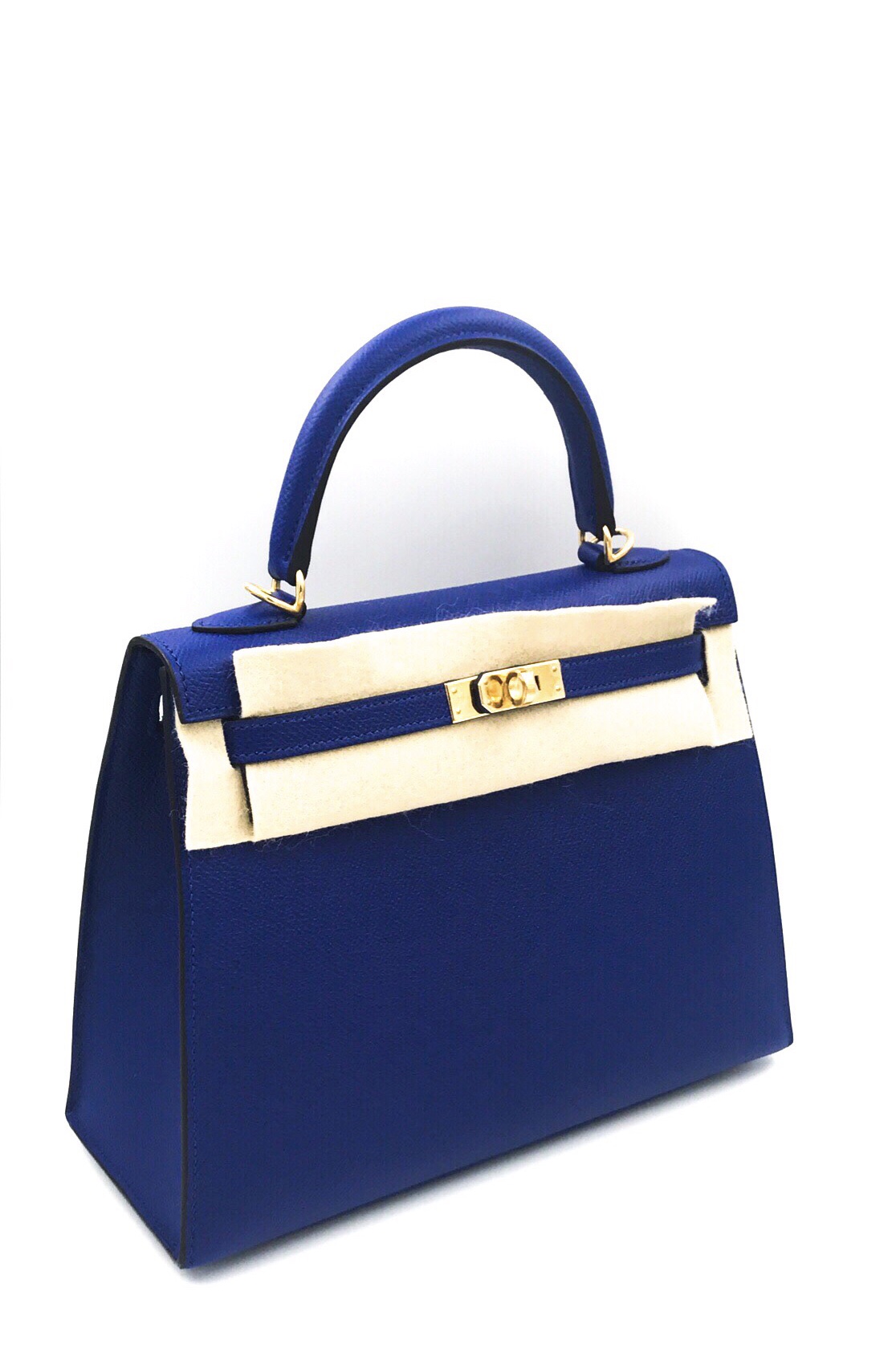 Hermès Kelly 25 HSS Retourne Blue Electric & Gris Asphalte Togo Pallad