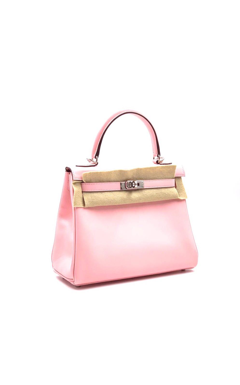 Hermes Kelly 25 Bag Rose Sakura Swift Leather with Palladium