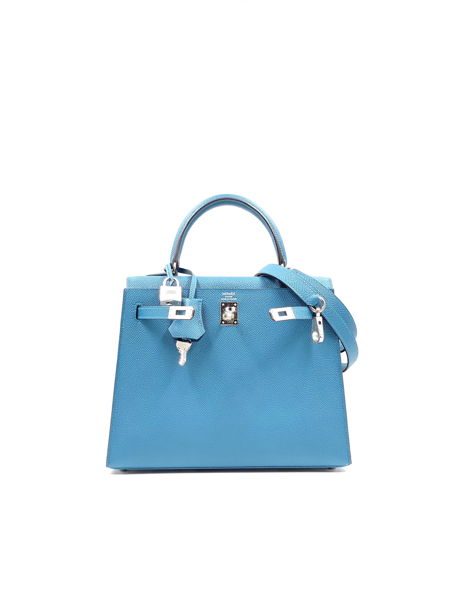 Hermes Birkin Handbag Bleu Du Nord Swift with Palladium Hardware