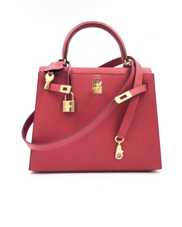 Hermes Kelly 25 Sellier Rouge Casaque Epsom Gold Hardware #C - Vendome ...