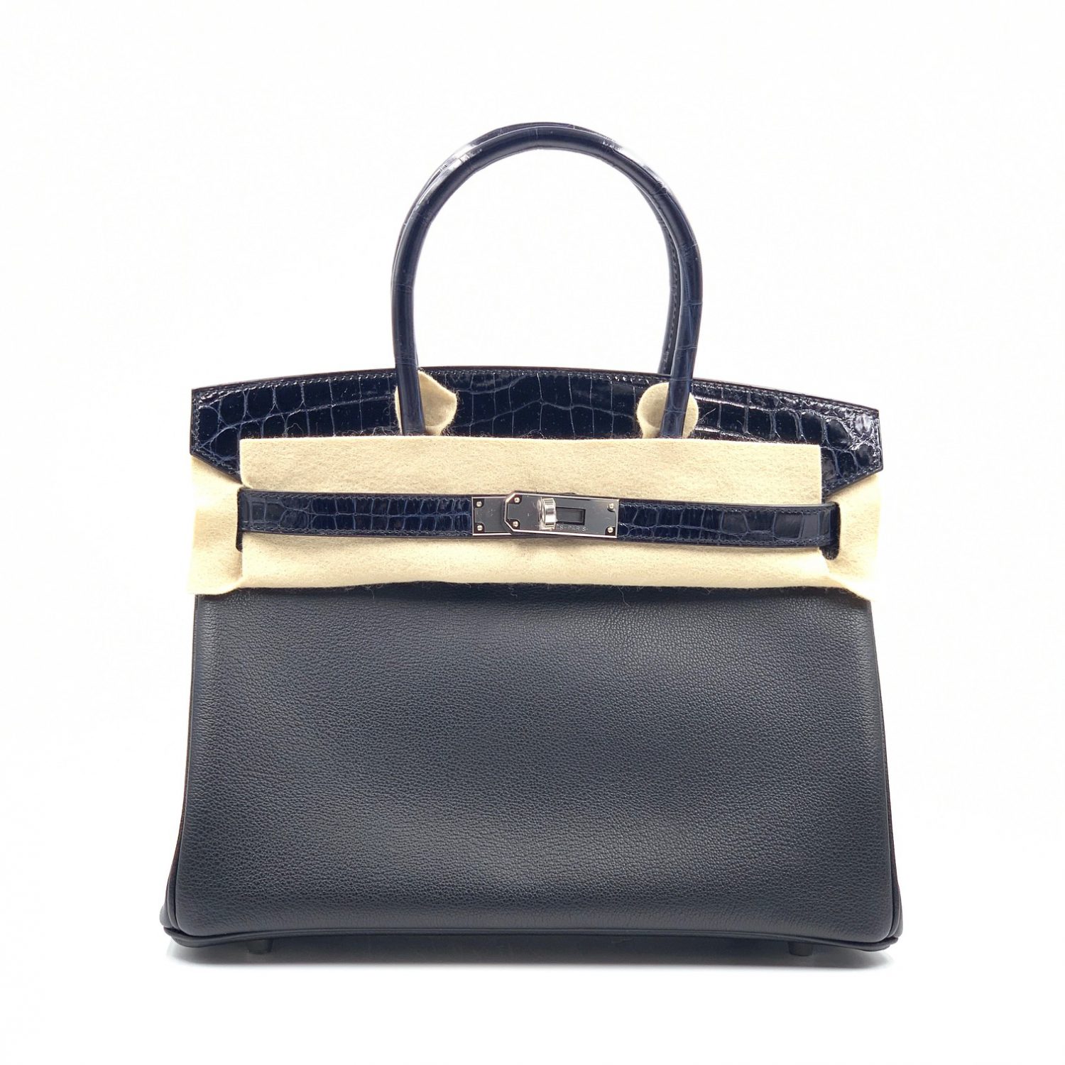 Hermes Birkin 25 Touch Black Togo/Matte Alligator Gold Hardware - Vendome  Monte Carlo