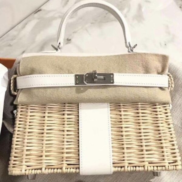 hermes mini kelly white