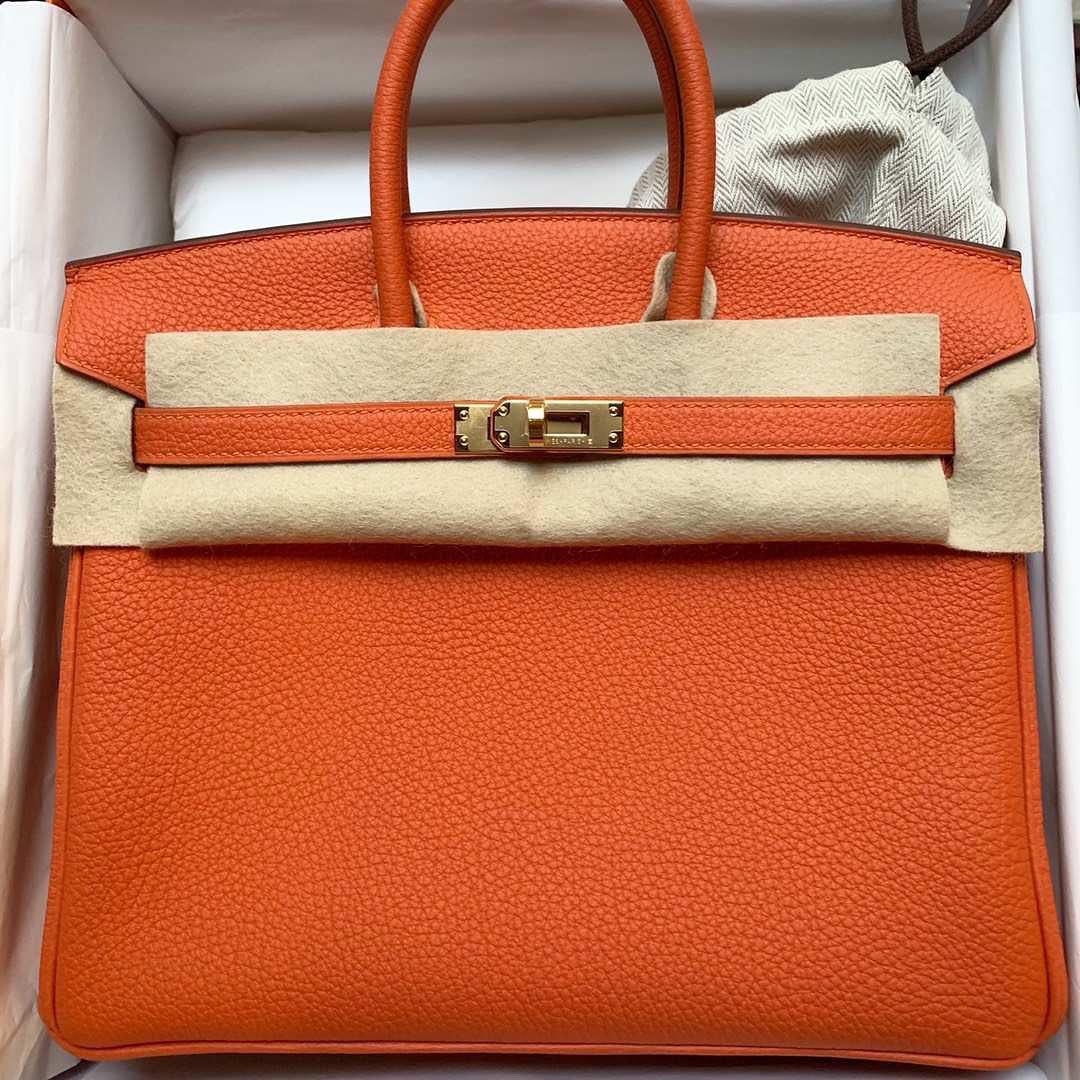 Hermes Birkin 30 Feu Togo Gold Hardware 