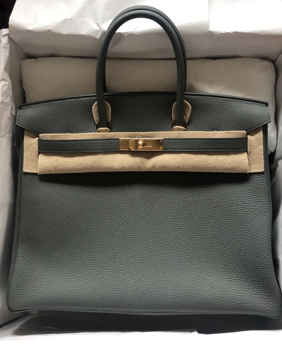 Hermes Birkin 25 Vert Amande Togo Gold Hardware #D - Vendome