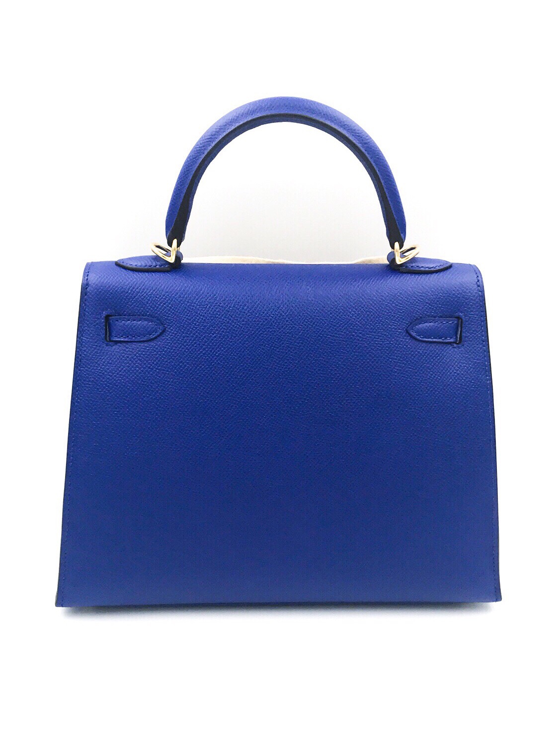 Hermes Special Order (HSS) Kelly Sellier 25 Bleu Glacier Verso Epsom  Permabrass Hardware