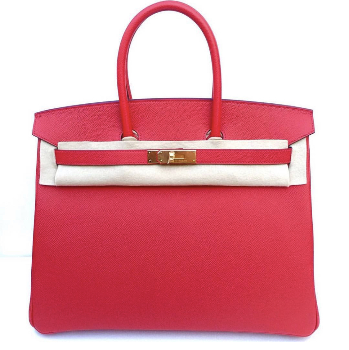 Hermes Birkin 35 Rouge Casaque Epsom 