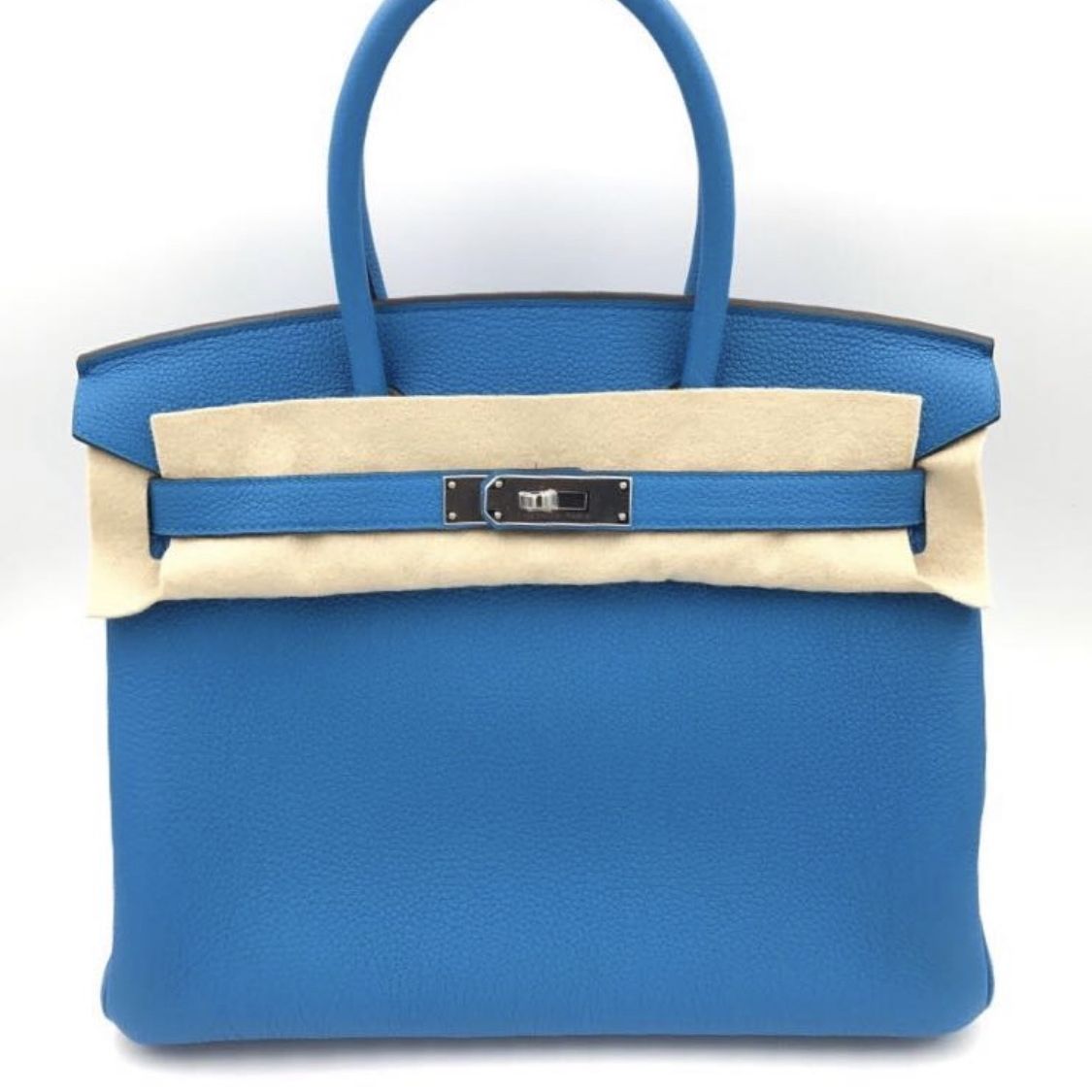 Hermes Kelly Handbag Bleu Zanzibar Epsom with Gold Hardware 32 at