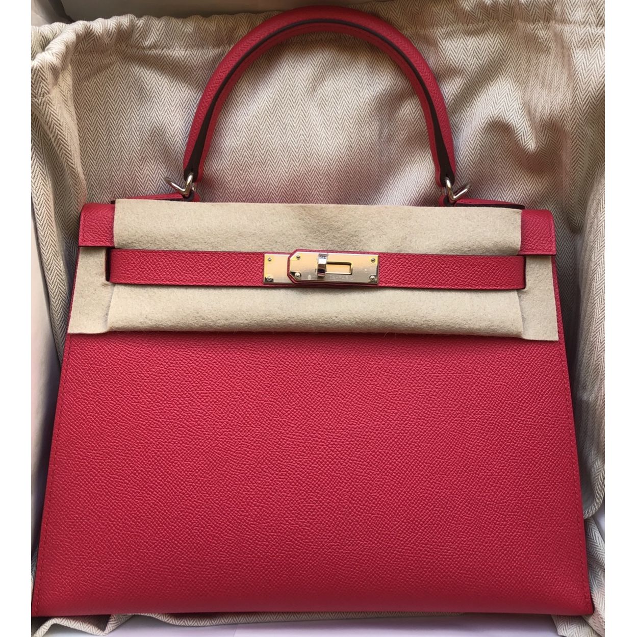 Hermes Kelly 25 Sellier Rose Extrême 