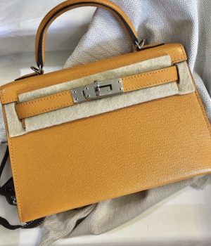 Hermes Kelly 25 Sellier Gris Tourterelle Niloticus Lisse Shiny Gold  Hardware #C - Vendome Monte Carlo