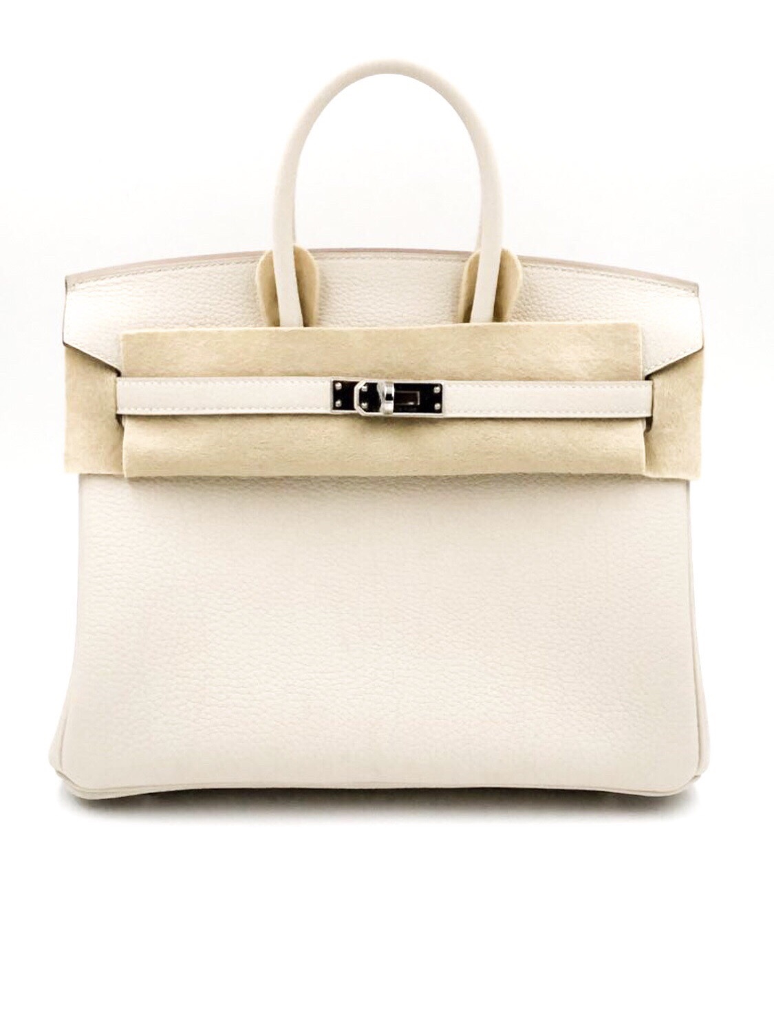 Hermes Kelly 35 Retourne Togo w Silver Platinum Hardware Chocolate