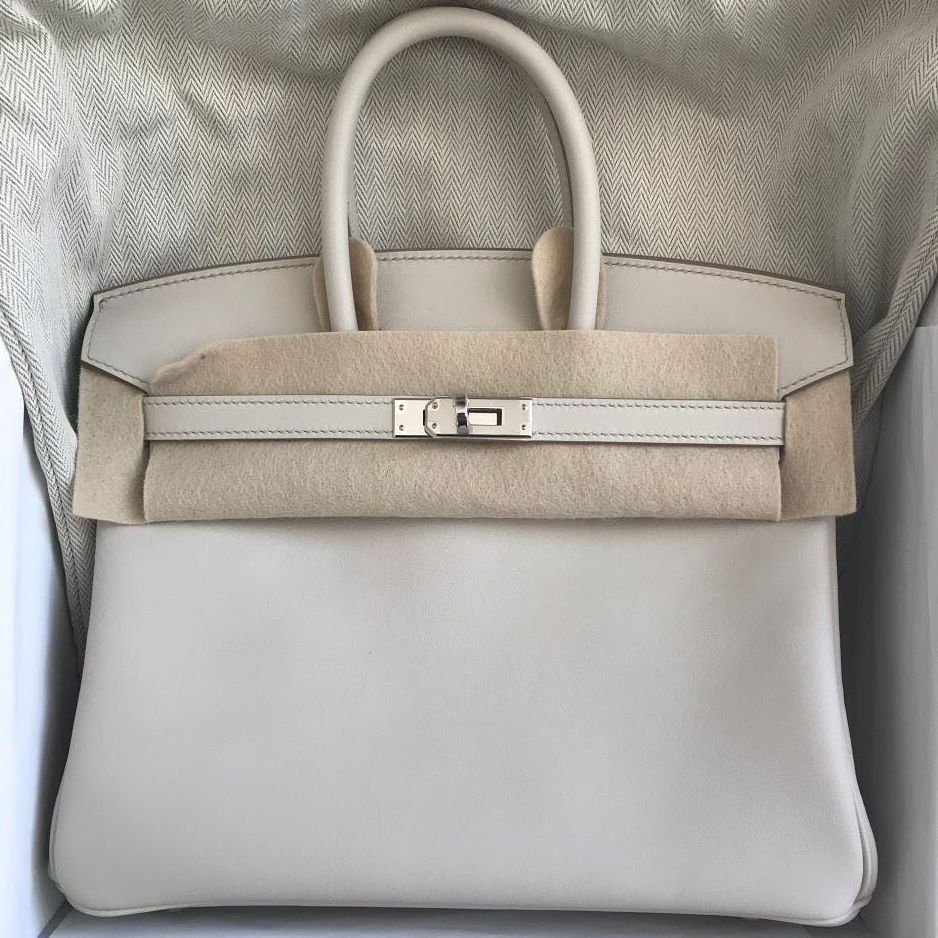 Hermes Birkin 25 Beton Swift Palladium 