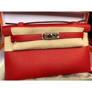 Hermes Kelly Pochette Bleu Paradis Swift Palladium Hardware #T - Vendome  Monte Carlo