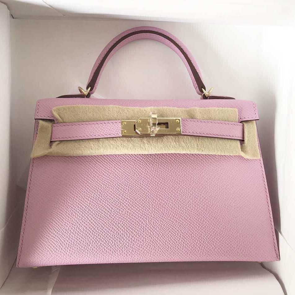 Hermes Special Order (HSS) Birkin 25 Rose Sakura and White Clemence  Permabrass Hardware