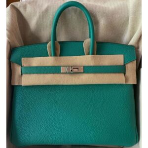 Hermes Birkin 30 Vert Verone Autruche Ostrich Gold Hardware #D