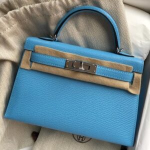 Hermes Kelly 28 Sellier Bleu du Nord Epsom Palladium Hardware #C - Vendome  Monte Carlo