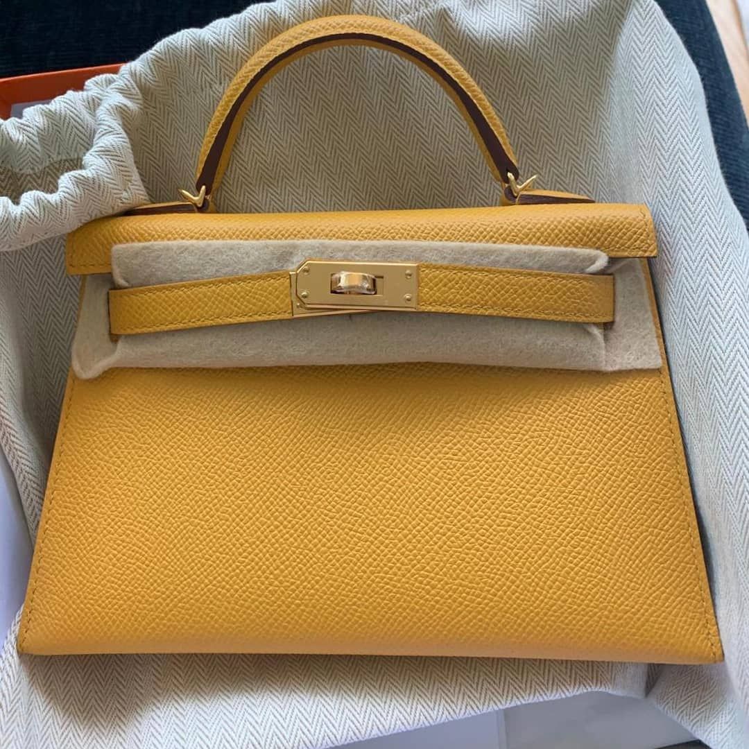 Hermes yellow store kelly bag